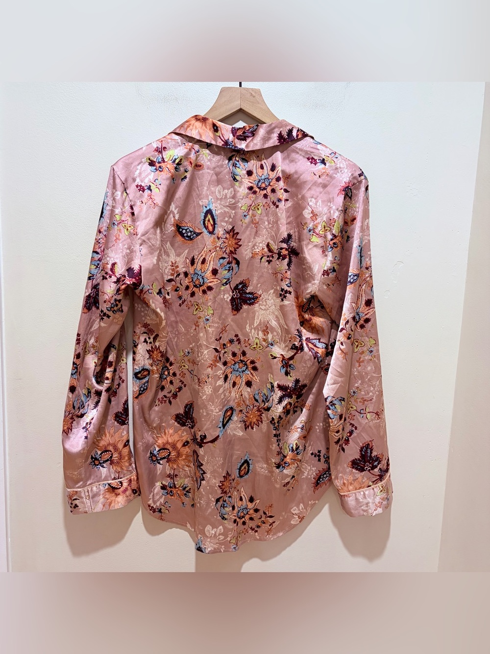 Victoria’s Secret Lilac Purple Botanical Floral Satin Pajama Set - Size Small - Picture 4 of 15